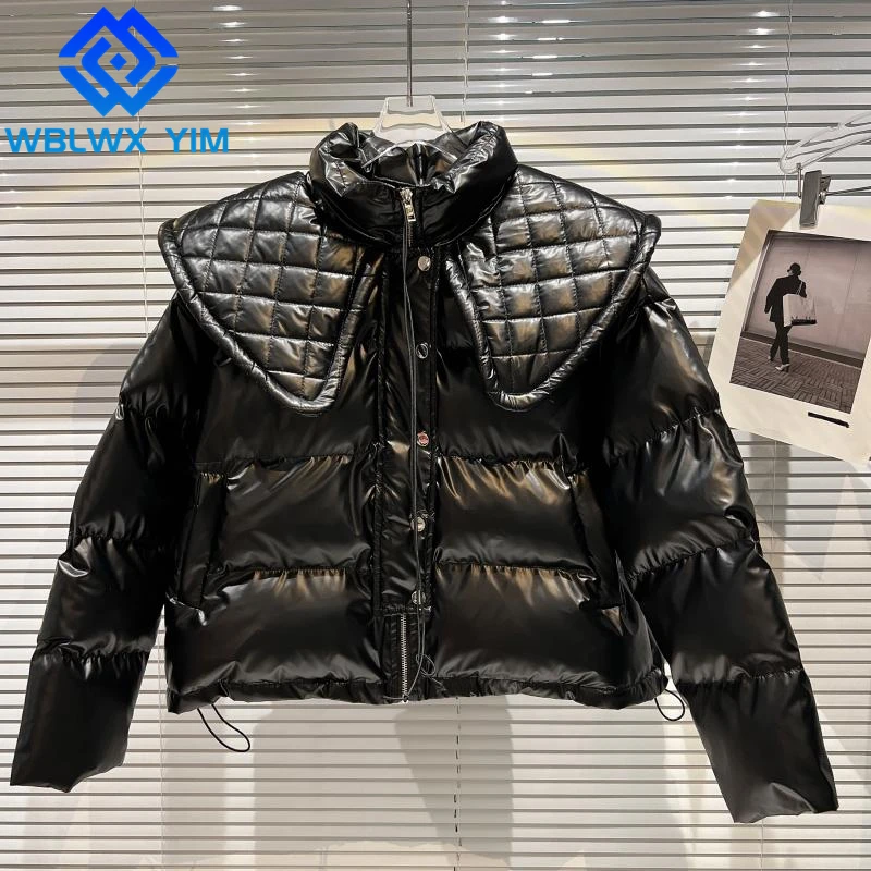 Winter Jacket Women High Quality Short Parka Pocket Fashion Shawl Design Down Jackets Thick Warm Loose Glossy Cotton Coat Female
Winter Jacket Women High Quality Short Parka Pocket Fashion Shawl Design Down Jackets Thick Warm Loose Glossy Cotton Coat Female