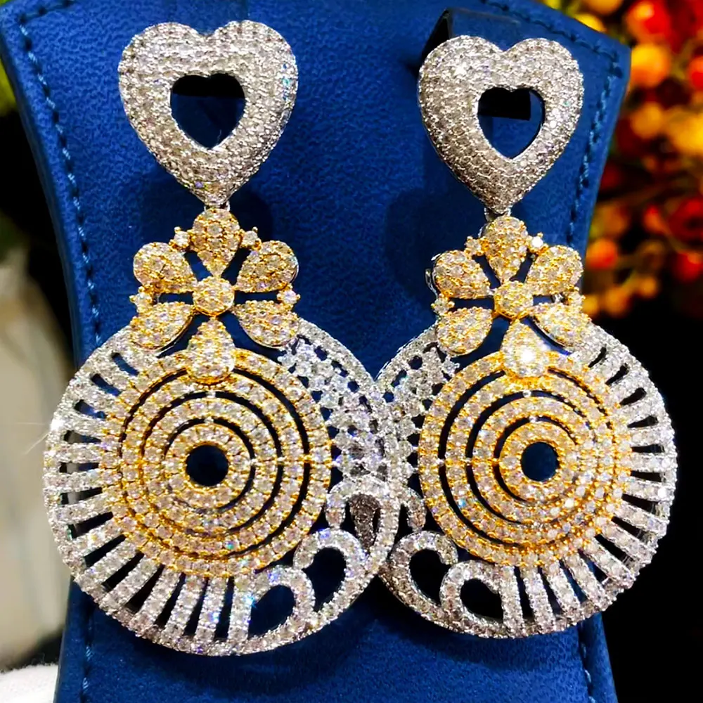 GODKI Luxury Heart Flower Dangle Earrings For Women Wedding Cubic Zirconia CZ DUBAI Bridal Earring Jewelry Accessories 2022
GODKI Luxury Heart Flower Dangle Earrings For Women Wedding Cubic Zirconia CZ DUBAI Bridal Earring Jewelry Accessories 2022