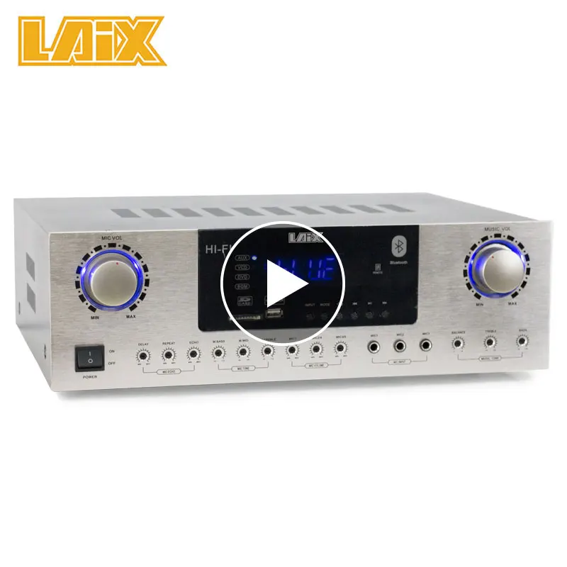 Professional sound-mixer power amplifier 2 channels with coaxial and optical input 160w Karaoke amplifier
Professional sound-mixer power amplifier 2 channels with coaxial and optical input 160w Karaoke amplifier