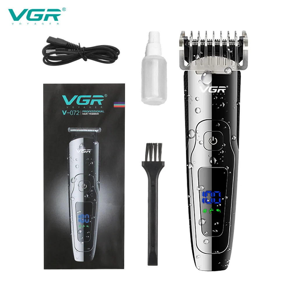 VGR Electric Shaver Body Wash Lightweight Hair Clippers Men's Fine-tuning LED Display Electric Clippers V-072
VGR Electric Shaver Body Wash Lightweight Hair Clippers Men's Fine-tuning LED Display Electric Clippers V-072