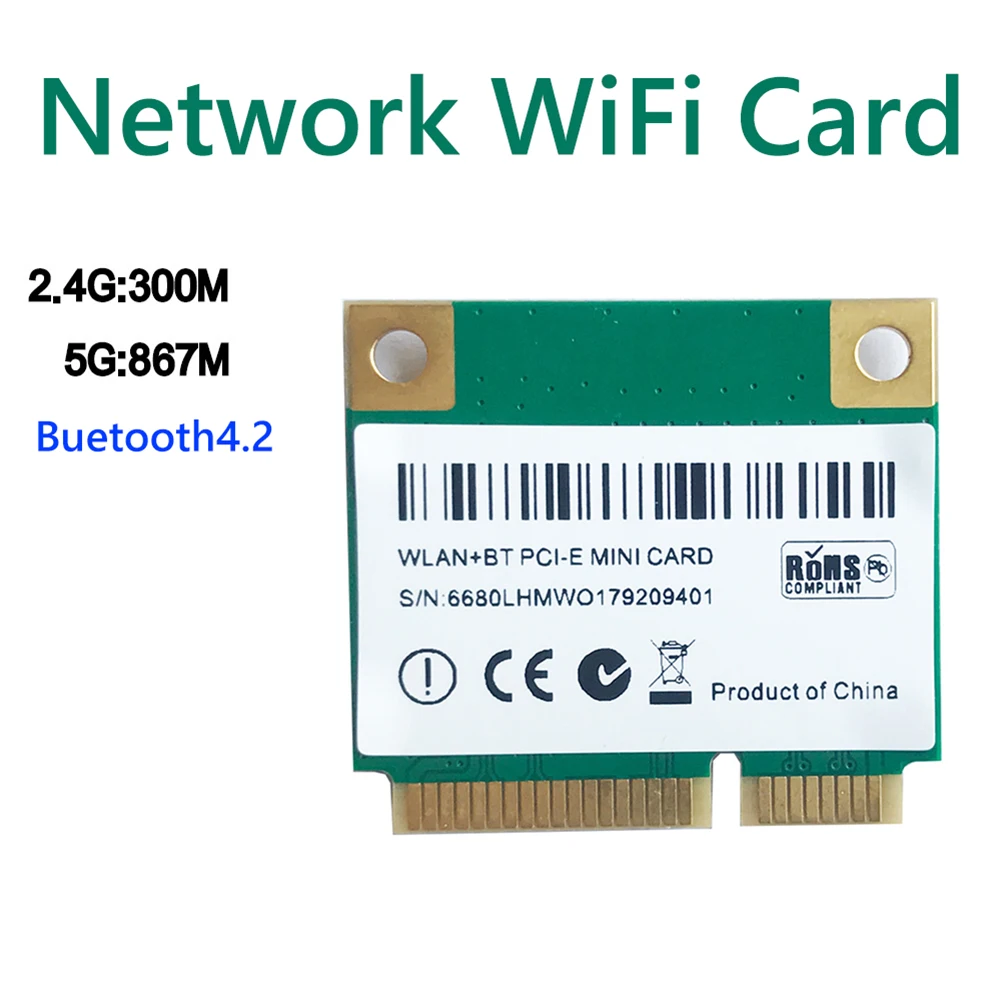1200 Мбит/с Беспроводная мини PCI-E сетевая Wi-Fi Карта Bluetooth совместимый 4,2 2,4 ГГц/5 ГГц адаптер чип сетевая карта
1200 Мбит/с Беспроводная мини PCI-E сетевая Wi-Fi Карта Bluetooth совместимый 4,2 2,4 ГГц/5 ГГц адаптер чип сетевая карта