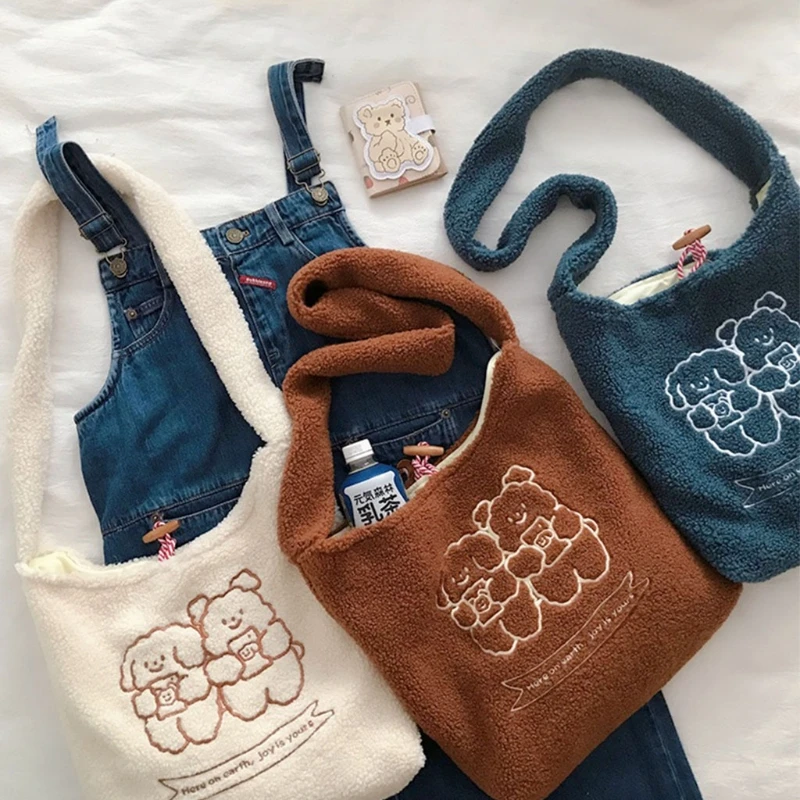 Fluffy Fur Bear Handbags Large Capacity Soft Shopping Bags Girls Cute School Bag K5DA
Fluffy Fur Bear Handbags Large Capacity Soft Shopping Bags Girls Cute School Bag K5DA
