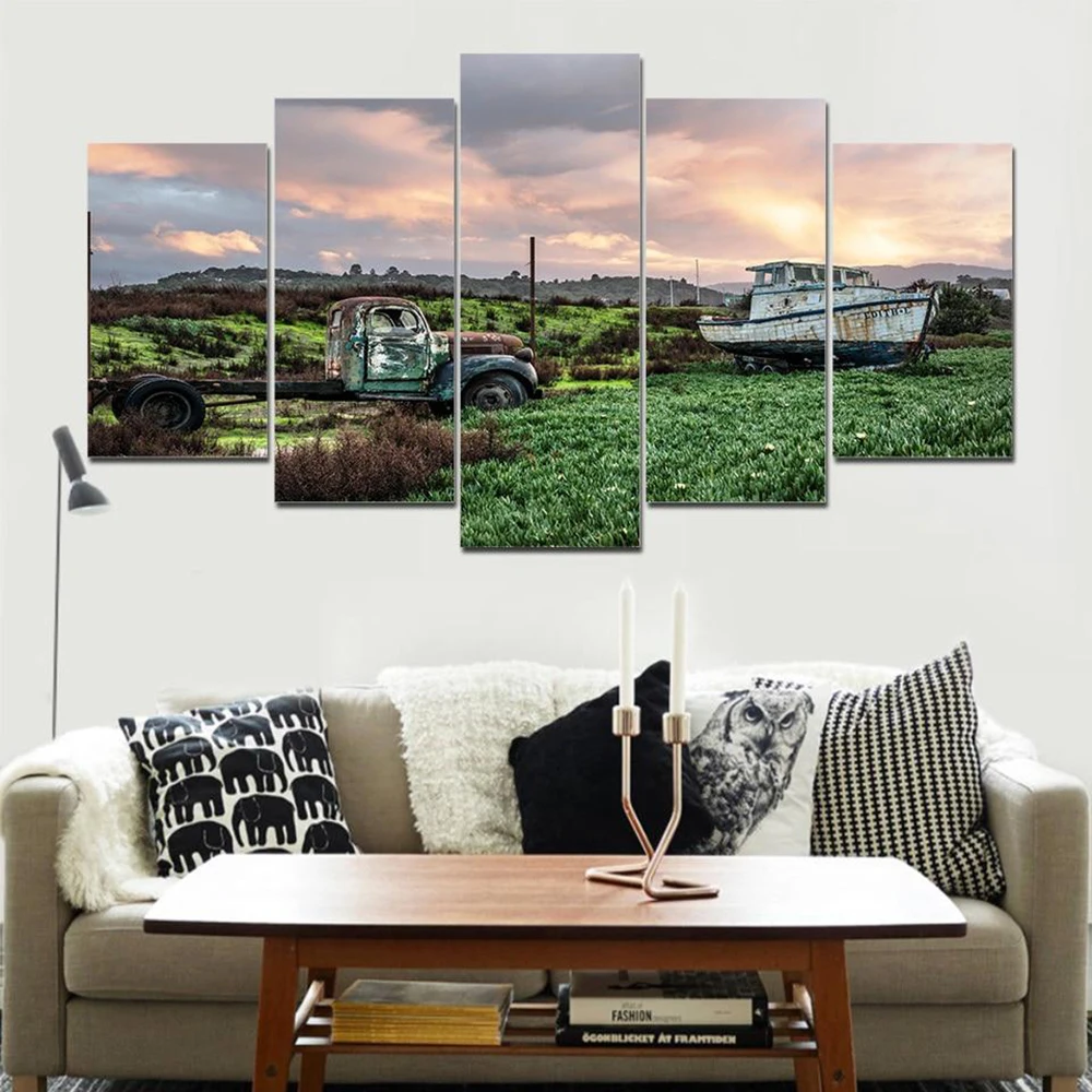 5 Pieces Wall Art Canvas Painting Car and Boat Landscape Poster Modern Living Room Bedroom Home Decoration Modular Pictures
5 Pieces Wall Art Canvas Painting Car and Boat Landscape Poster Modern Living Room Bedroom Home Decoration Modular Pictures