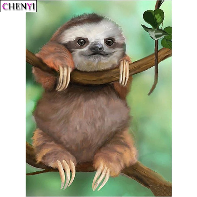 CHENYI 5D DIY Diamond Painting Animal Sloths Diamond Embroidery Cross Stitch Needle Art Mosaic Rhinestone Living Room Decoration
CHENYI 5D DIY Diamond Painting Animal Sloths Diamond Embroidery Cross Stitch Needle Art Mosaic Rhinestone Living Room Decoration