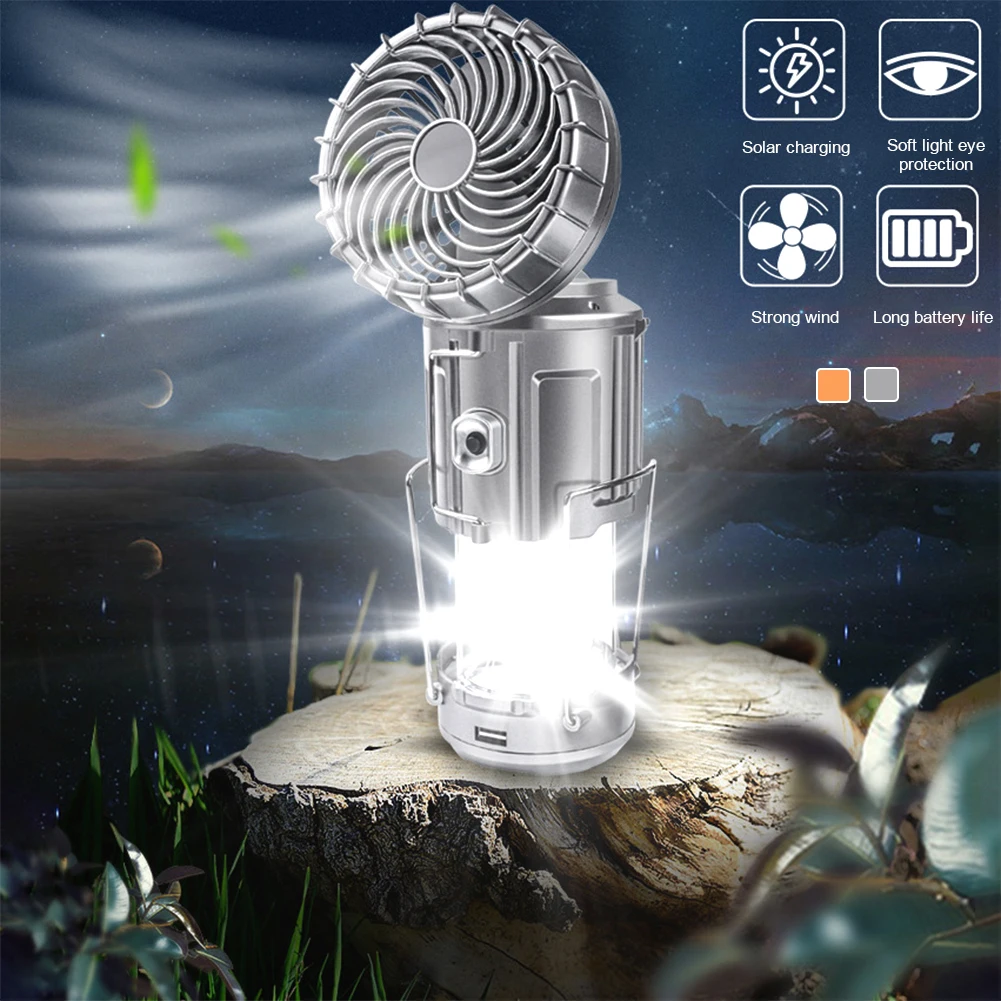 LED Solar Camping Lantern With Fan Portable Rechargeable Waterproof Tent With Handle Survival Lantern For Camping Fishing
LED Solar Camping Lantern With Fan Portable Rechargeable Waterproof Tent With Handle Survival Lantern For Camping Fishing