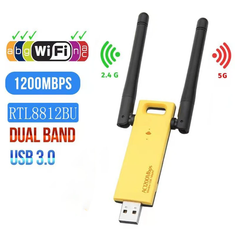 USB Antenna 5G Wifi Adapter 1200Mbps Dual Band Drive-Free USB Wifi Dongle Wireless Network Card For Desktop Laptop Windows MAC
USB Antenna 5G Wifi Adapter 1200Mbps Dual Band Drive-Free USB Wifi Dongle Wireless Network Card For Desktop Laptop Windows MAC
