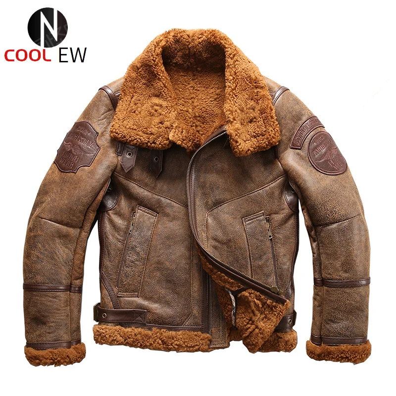8001 Avfly European Size High Quality Super Warm Genuine Sheep Leather Coat Mens Big B3 Shearling Bomber Military Fur Jacket
8001 Avfly European Size High Quality Super Warm Genuine Sheep Leather Coat Mens Big B3 Shearling Bomber Military Fur Jacket