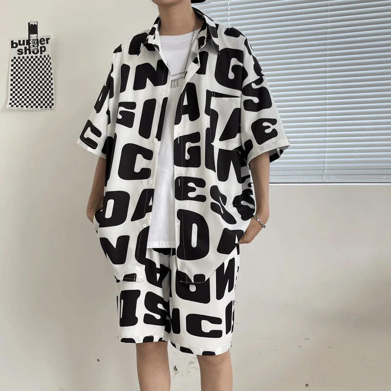 Ruffian Flower Shirt Men's Short Sleeve Beach Vacation Shorts Summer Suit Fashion Brand Men's With Handsome Tracksuit Two Piece
Ruffian Flower Shirt Men's Short Sleeve Beach Vacation Shorts Summer Suit Fashion Brand Men's With Handsome Tracksuit Two Piece