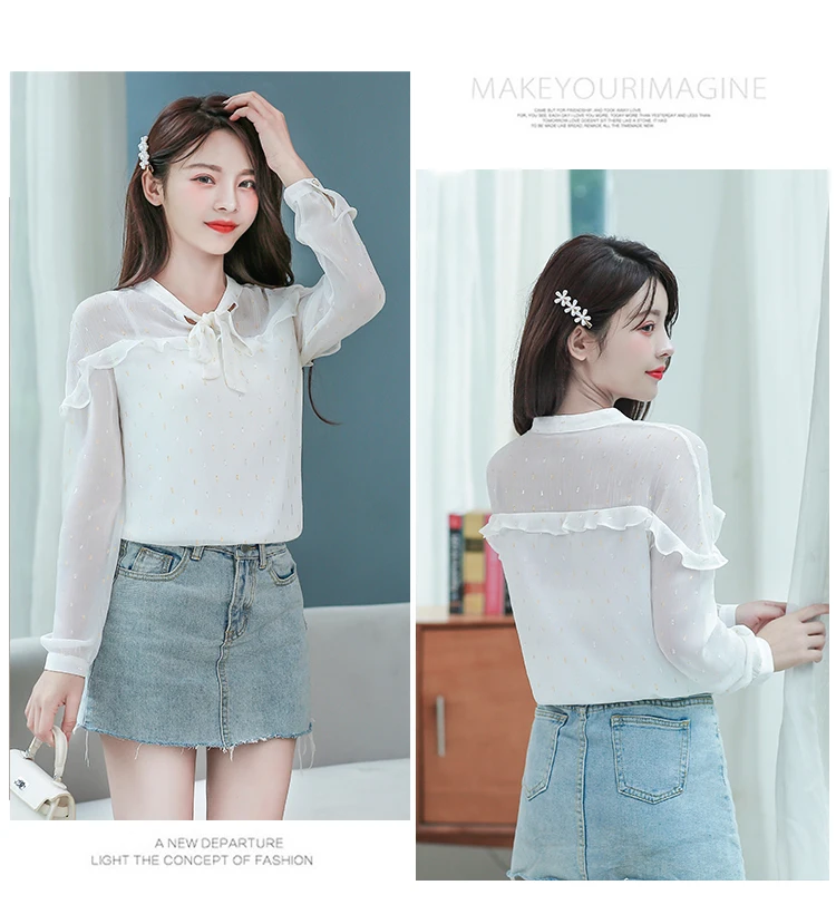 Houthion Chiffon Women's Blouses Loose Summer Fashion Blouse V-Neck Regular Full Bow Solid Shirt Casual Long Sleeve Top
Houthion Chiffon Women's Blouses Loose Summer Fashion Blouse V-Neck Regular Full Bow Solid Shirt Casual Long Sleeve Top