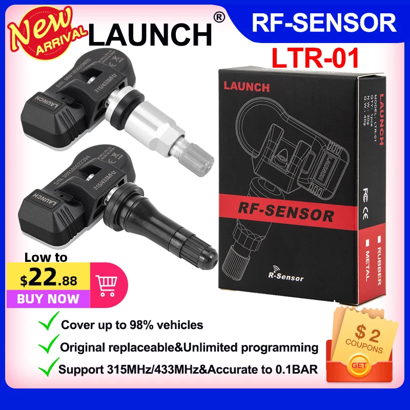 Launch 2021 Newest Tire Pressure Sensor TPMS RF-SENSOR 315MHz 433MHz Repair Tools RF-SENSOR
Launch 2021 Newest Tire Pressure Sensor TPMS RF-SENSOR 315MHz 433MHz Repair Tools RF-SENSOR