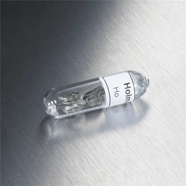 HOLMIUM Ho 3N5 High Purity 99.95% Beautiful Shiny Distilled Crystals 3 Gram In Glass Ampoule
HOLMIUM Ho 3N5 High Purity 99.95% Beautiful Shiny Distilled Crystals 3 Gram In Glass Ampoule