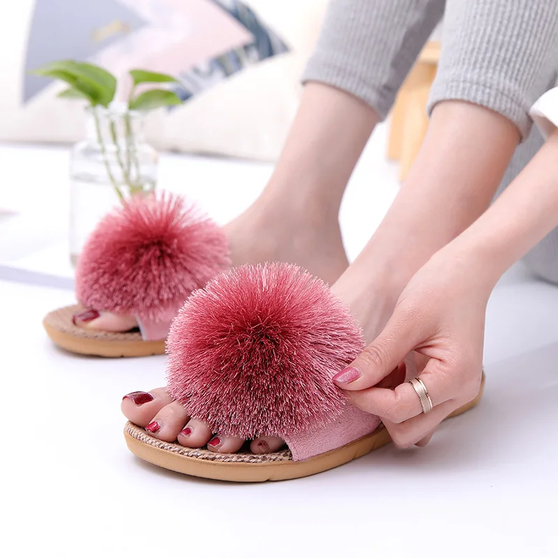 2020 Fashion Summer Casual Cute Tassel Ball Indoor Home Women Non-slip Linen Slippers Female Flox Slides
2020 Fashion Summer Casual Cute Tassel Ball Indoor Home Women Non-slip Linen Slippers Female Flox Slides