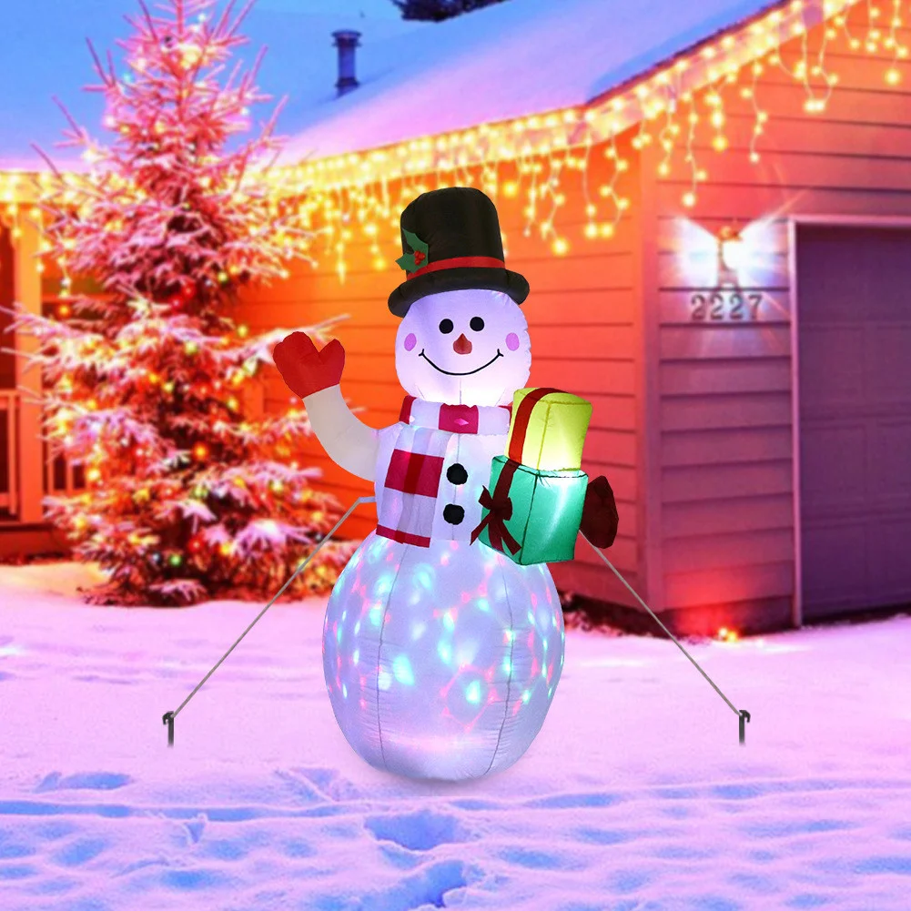 

1,5 м надувной снеговик светящийся Счастливого Рождества наружное украшение светильник гантская вечерние НКА новый год 2022 Рождественское у...