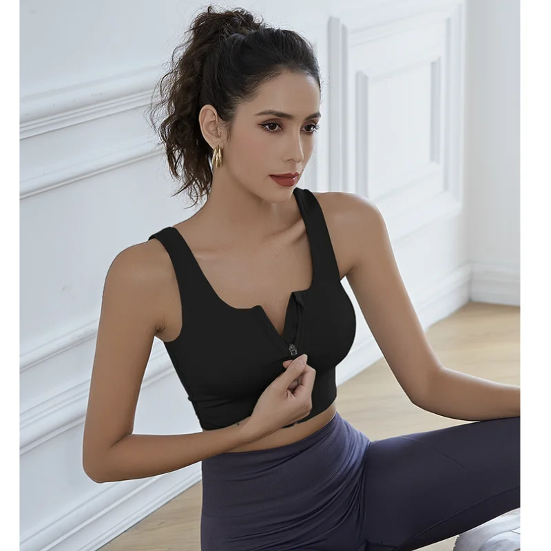 Women's Front Zipper Vest Yoga Bra Shockproof Gathering No Steel Ring Fitness Vest Sports Underwear
Women's Front Zipper Vest Yoga Bra Shockproof Gathering No Steel Ring Fitness Vest Sports Underwear