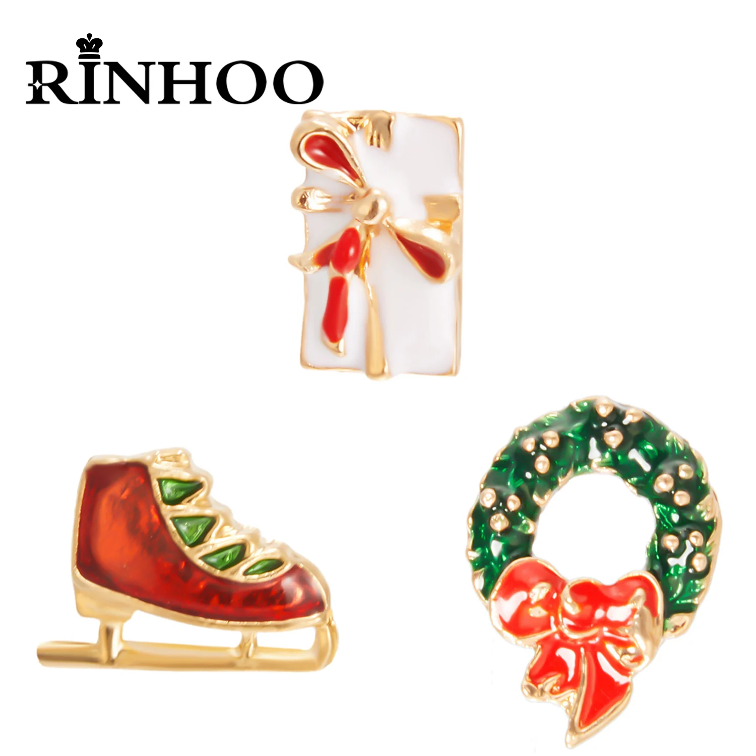 Rinhoo 3pcs/set Merry Christmas Brooches Xmas Gift Box Wreath Skates Christmas Enamel Badge Small Brooch Fashion Party Jewelry
Rinhoo 3pcs/set Merry Christmas Brooches Xmas Gift Box Wreath Skates Christmas Enamel Badge Small Brooch Fashion Party Jewelry