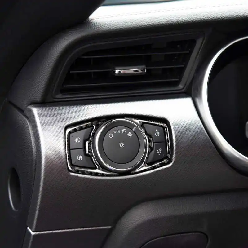 Fit for Ford Mustang 2015-2017 Carbon Fiber Headlight Switch Frame Cover Decoration Interior modification car accessories
Fit for Ford Mustang 2015-2017 Carbon Fiber Headlight Switch Frame Cover Decoration Interior modification car accessories
