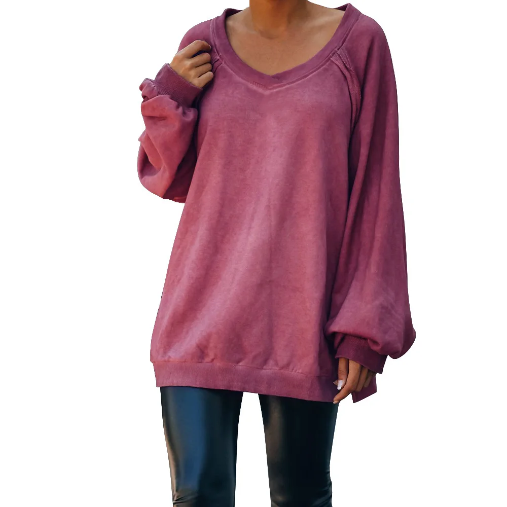 Fashion Women Autumn Casual Loose Sweatshirt Cross Straps Hlollow Out V-Neck Long Sleeve Backless Pullovers Tops Female Clothing
Fashion Women Autumn Casual Loose Sweatshirt Cross Straps Hlollow Out V-Neck Long Sleeve Backless Pullovers Tops Female Clothing