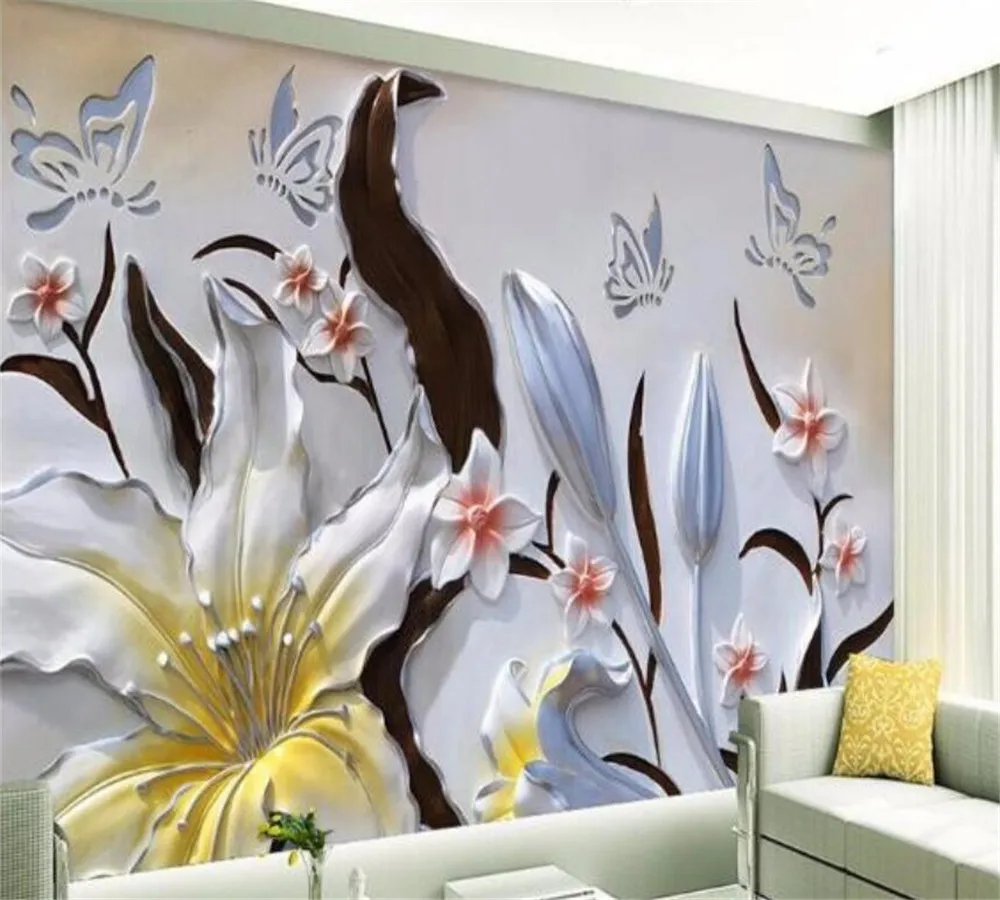 beibehang Customized modern mural background photography plum relief simple style lily hotel bedroom home decoration wallpaper
beibehang Customized modern mural background photography plum relief simple style lily hotel bedroom home decoration wallpaper