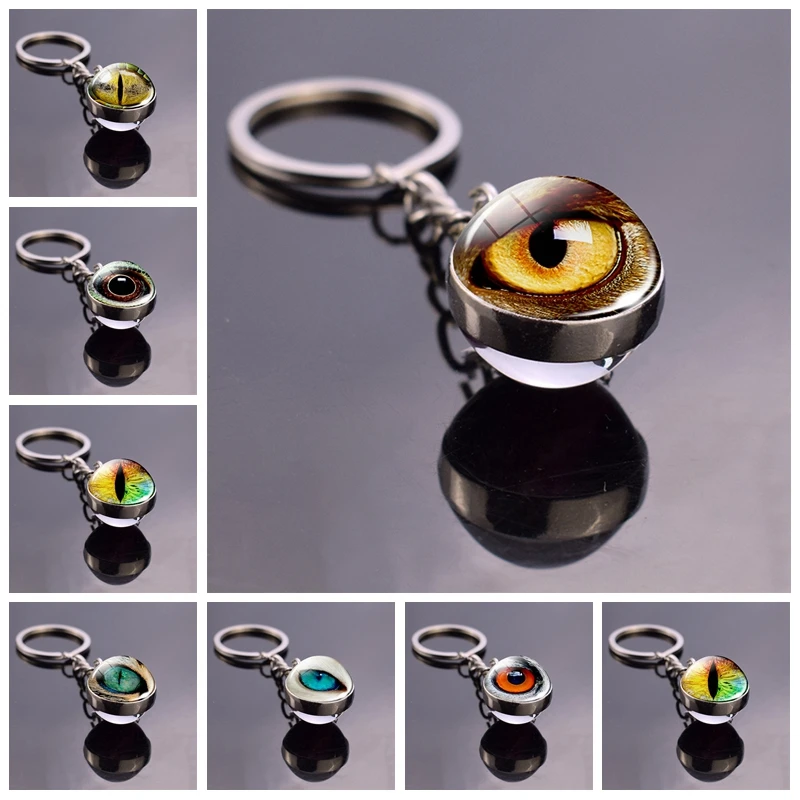 Evil Eyes Double Side Glass Ball Key Chain Creative Dragon Snake Owl Animal Eyes Car Keychain Trinkets Creative Gifts
Evil Eyes Double Side Glass Ball Key Chain Creative Dragon Snake Owl Animal Eyes Car Keychain Trinkets Creative Gifts