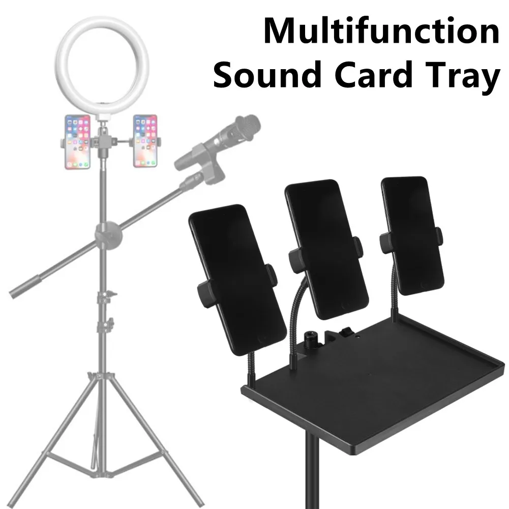 Microphone Stand Soundcard Tray Bracket Guitar Performance Live Phone HolderClip Mobile Phone Holder Live T2 Large Tray
Microphone Stand Soundcard Tray Bracket Guitar Performance Live Phone HolderClip Mobile Phone Holder Live T2 Large Tray