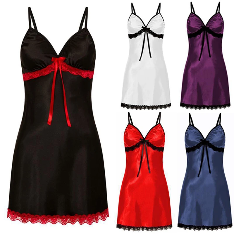 Womens Nighte Dress Plus Size Lace Bow Lingerie Nightwear Sleepskirt Comfortable Nightwear Sleep Wear Clothes
Womens Nighte Dress Plus Size Lace Bow Lingerie Nightwear Sleepskirt Comfortable Nightwear Sleep Wear Clothes