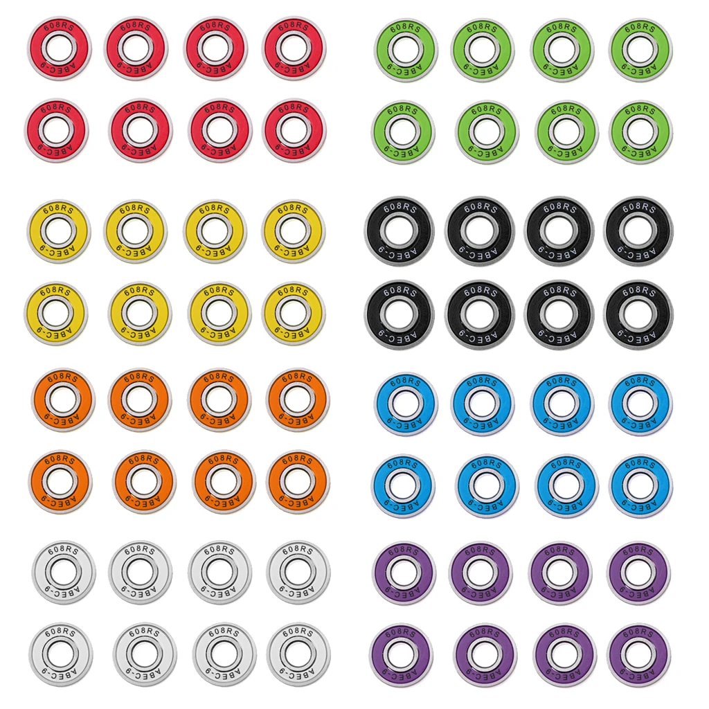 8pcs/set 608RS Skateboard Bearings - Frictionless ABEC 9 Roller Bearing for Skate boards
8pcs/set 608RS Skateboard Bearings - Frictionless ABEC 9 Roller Bearing for Skate boards
