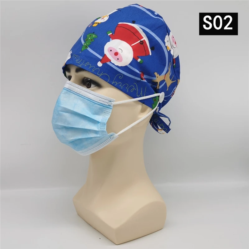 Fahshion Christmas Print Scrub Hat Cotton Nurse Hat Adjustable Bandage Unisex Working Cap Gorro quirrgico Drop Shipping
Fahshion Christmas Print Scrub Hat Cotton Nurse Hat Adjustable Bandage Unisex Working Cap Gorro quirrgico Drop Shipping