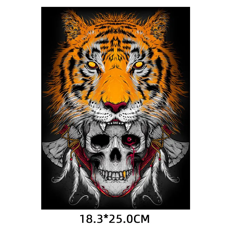 Clothing Thermoadhesive Patches Iron on Skull Tiger Patches on Man's Clothes Diy Vinyl Heat Transfer Stickers on T-shirt Jackets
Clothing Thermoadhesive Patches Iron on Skull Tiger Patches on Man's Clothes Diy Vinyl Heat Transfer Stickers on T-shirt Jackets