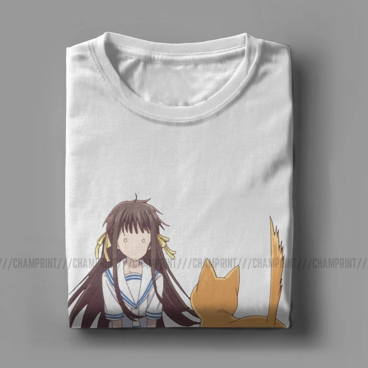 Мужская футболка Tohru Cat Kyo с изображением корзины фруктов аниме Sohma Yuki Furuba манга