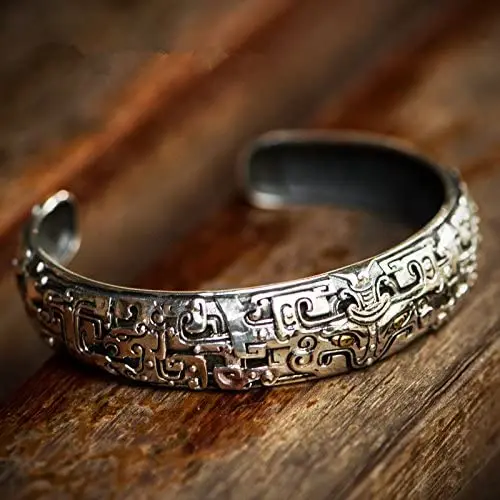 Handmade Sterling Silver Retro Taotie Bracelet Fashion Domineering Girl's Gift Adjustable Lucky Bracelet
Handmade Sterling Silver Retro Taotie Bracelet Fashion Domineering Girl's Gift Adjustable Lucky Bracelet