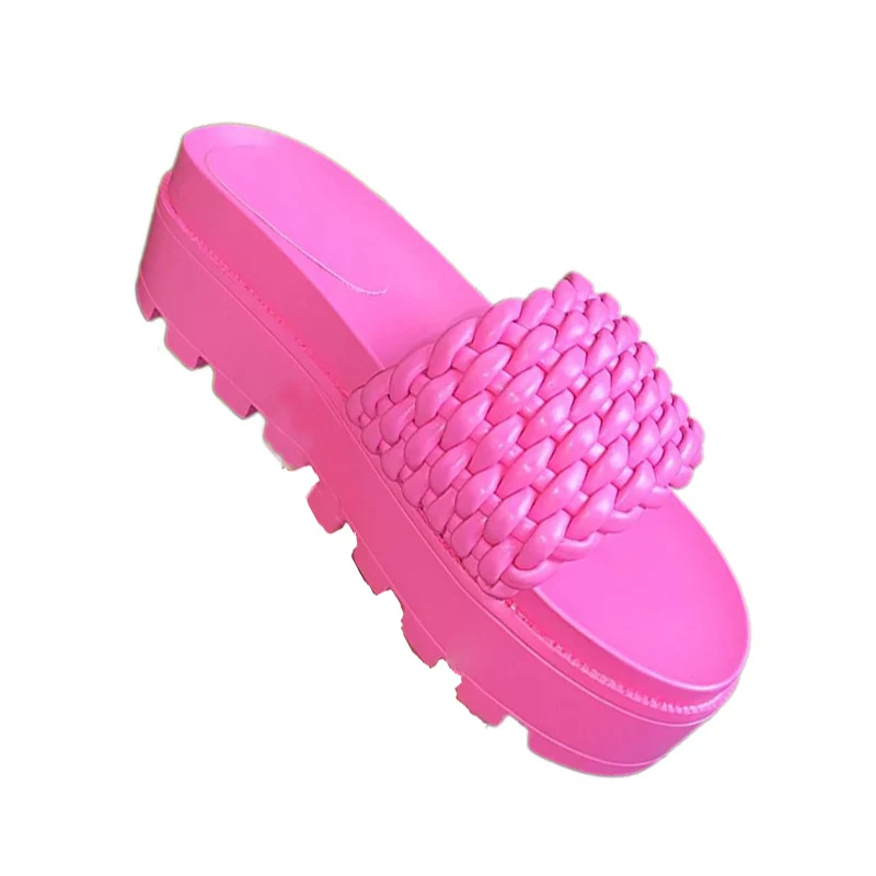 Women Slippers Platform PU Weave Candy-colored Sandals Outdoor Solid Open Toe Heel Thick Beach Sandals Flat Non-slip Slippers
Women Slippers Platform PU Weave Candy-colored Sandals Outdoor Solid Open Toe Heel Thick Beach Sandals Flat Non-slip Slippers
