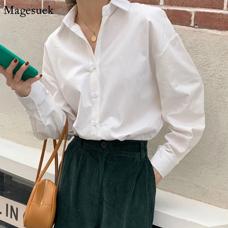 Белая рубашка с длинными рукавами блузки для женщин в стиле Casual Новинка в Корейском стиле Однотонные блузки для женщин размера плюс свободн...
Белая рубашка с длинными рукавами блузки для женщин в стиле Casual Новинка в Корейском стиле Однотонные блузки для женщин размера плюс свободн...