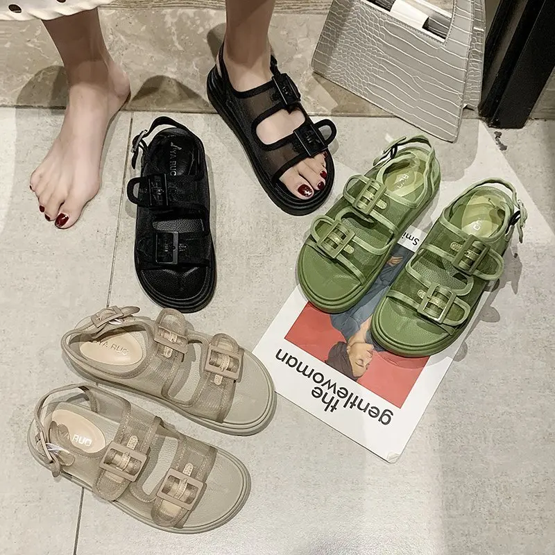 Summer 2020 new belt buckle open toe thick bottom increased sandals female low heel rubber mesh sports sandals Z829
Summer 2020 new belt buckle open toe thick bottom increased sandals female low heel rubber mesh sports sandals Z829