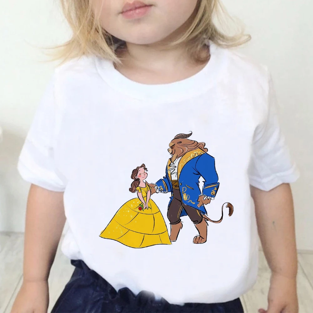 Children T Shirt Disney Beauty and the Beast Print Aesthetic Clothes for Girls Short Sleeve Summer Casual Shirt Streetwear
Children T Shirt Disney Beauty and the Beast Print Aesthetic Clothes for Girls Short Sleeve Summer Casual Shirt Streetwear