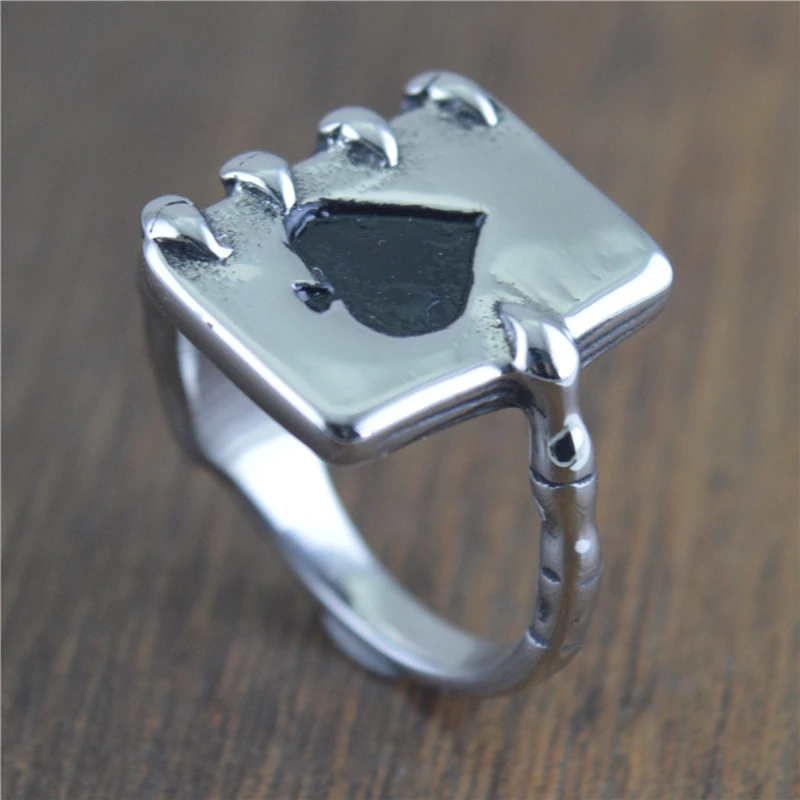 Gorgeous 3mm A Spades Poker Wedding Rings For Women Anniversary Gift Classic Silver Color Stainless Steel Men Jewelry Drop Ship
Gorgeous 3mm A Spades Poker Wedding Rings For Women Anniversary Gift Classic Silver Color Stainless Steel Men Jewelry Drop Ship