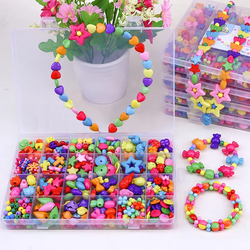 Children's Beads Handmade Toys DIY Necklace Bracelet Jewelry Box kid's Educational Alpinia Toys for Girls Gift
Children's Beads Handmade Toys DIY Necklace Bracelet Jewelry Box kid's Educational Alpinia Toys for Girls Gift