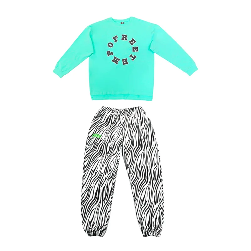 2021 Girls Hip-Hop Dance Costume For Kids Blue Sweater Hiphop Pants Suit Children'S Stage Outfits Jazz Performance Clothes
2021 Girls Hip-Hop Dance Costume For Kids Blue Sweater Hiphop Pants Suit Children'S Stage Outfits Jazz Performance Clothes