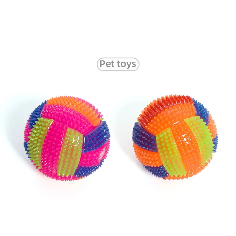 Dog Toys Elastic Flash LED Light Squeaky Ball Toys Spike Ball Pet Dog Cat Molar Plastic Interactive Chew Toy Pet Products
Dog Toys Elastic Flash LED Light Squeaky Ball Toys Spike Ball Pet Dog Cat Molar Plastic Interactive Chew Toy Pet Products
