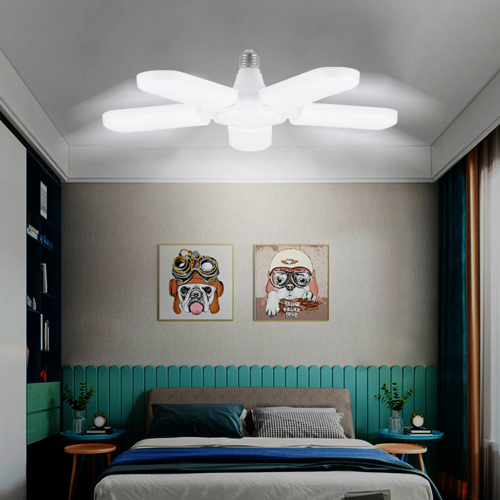 E27 5 Blades LED Fan Garage Light Foldable Fan Blade Lights Ceiling Lamps For Living Room Garage Light Bright Industrial Lamp
E27 5 Blades LED Fan Garage Light Foldable Fan Blade Lights Ceiling Lamps For Living Room Garage Light Bright Industrial Lamp