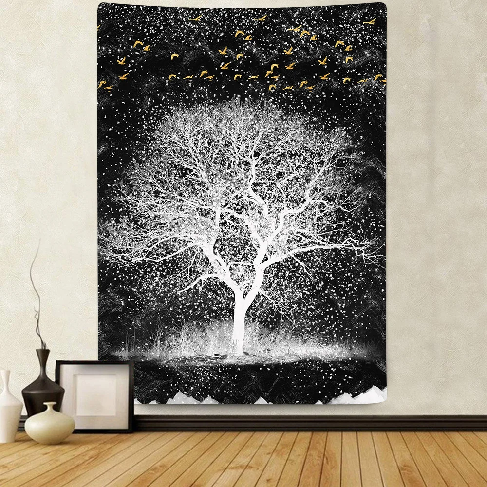 Tree of Life Tapestry Black and White Tree Bohemia Art Wall Hanging Tapestries for Living Room Home Dorm Decor Banner
Tree of Life Tapestry Black and White Tree Bohemia Art Wall Hanging Tapestries for Living Room Home Dorm Decor Banner