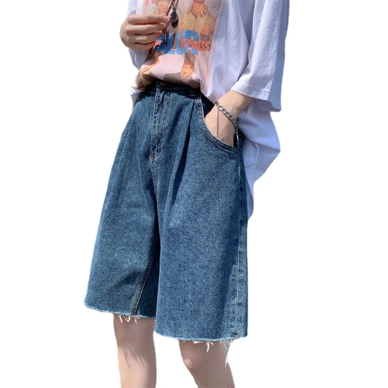WANYUCL loose mouth high waist loose wide leg straight denim shorts women 2021 summer thin five-point pants women
WANYUCL loose mouth high waist loose wide leg straight denim shorts women 2021 summer thin five-point pants women