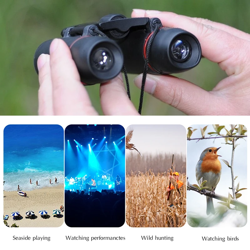 Zoom Telescope 30x60 Folding Binoculars With Low Light Night Vision For Outdoor Bird Watching Travelling Hunting Camping 1000m
Zoom Telescope 30x60 Folding Binoculars With Low Light Night Vision For Outdoor Bird Watching Travelling Hunting Camping 1000m