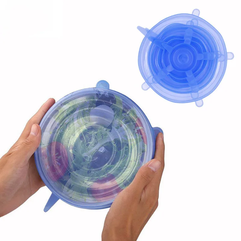 Reusable Silicone Food Wrap Stretch Vacuum Seal Cover Saran Wrap Kitchen Tools Organization Food Fresh Keeping Sealed Lids 6 Pcs
Reusable Silicone Food Wrap Stretch Vacuum Seal Cover Saran Wrap Kitchen Tools Organization Food Fresh Keeping Sealed Lids 6 Pcs