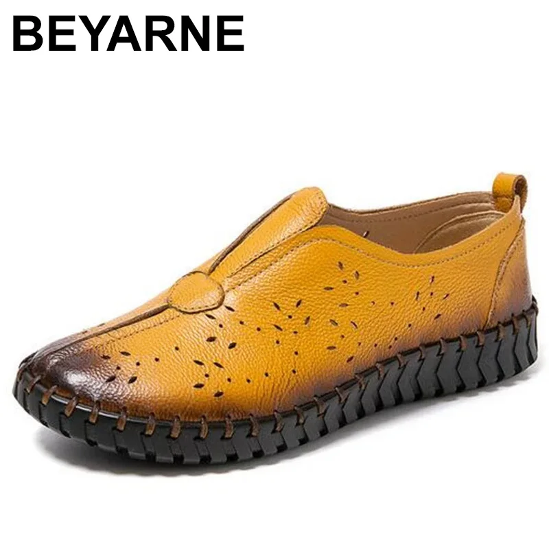 BEYARNE Promotion 2021 Summer Autumn Hollow Breathable Genuine Leather Shoes Women Flat Shoes Soft Sole Comfortable Shoes Loafer
BEYARNE Promotion 2021 Summer Autumn Hollow Breathable Genuine Leather Shoes Women Flat Shoes Soft Sole Comfortable Shoes Loafer