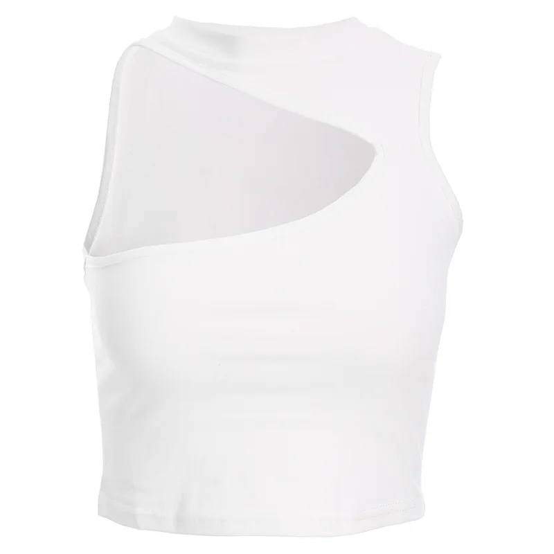 New high-quality women's summer fashion sexy solid color sense one-shoulder tailored asymmetric ladies vest T-shirt
New high-quality women's summer fashion sexy solid color sense one-shoulder tailored asymmetric ladies vest T-shirt