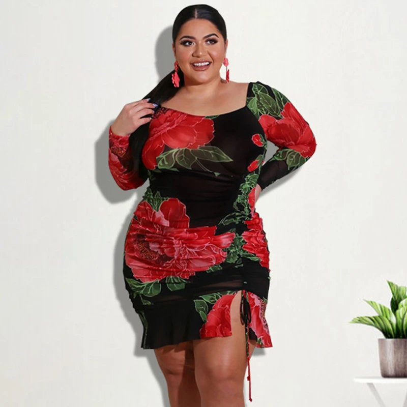 2021 Summer Women Long Sleeve Floral Print Casual Dress Plus Size Short Mini Dresses Big Size Slim Bodycon Pencil Dresses
2021 Summer Women Long Sleeve Floral Print Casual Dress Plus Size Short Mini Dresses Big Size Slim Bodycon Pencil Dresses