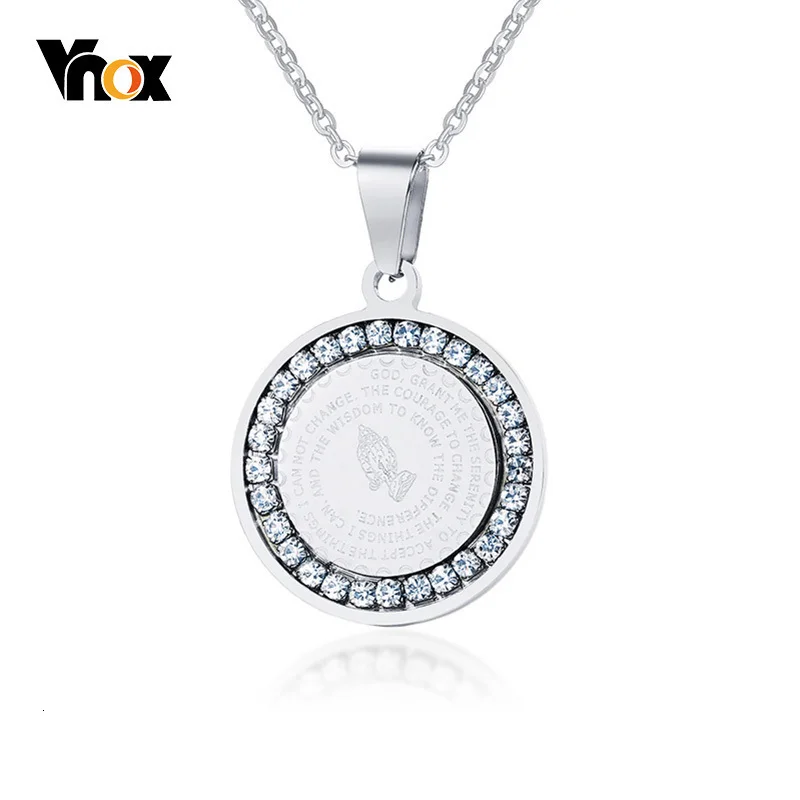 Vnox шикарное ожерелье с фианитом для женщин христианские ювелирные изделия из
