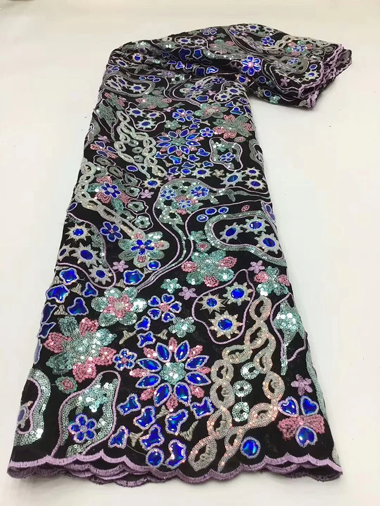 Most Popular velvet Fabric wedding dress CDV5 new arrival big sequins and kinds of colorful sequins African velvet lace Fabric
Most Popular velvet Fabric wedding dress CDV5 new arrival big sequins and kinds of colorful sequins African velvet lace Fabric