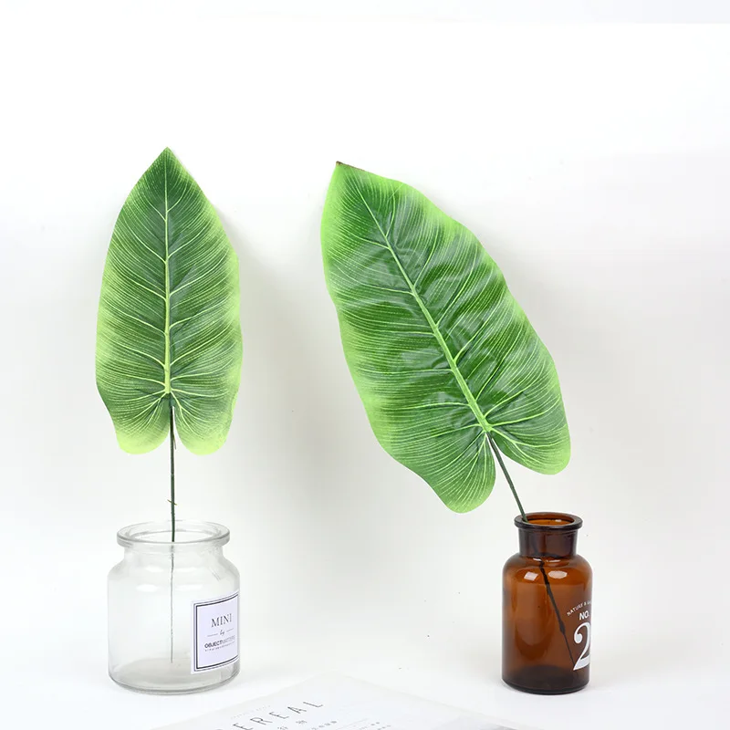 Фото Искусственные листья одинарная Канна Шелковый экран растение - купить