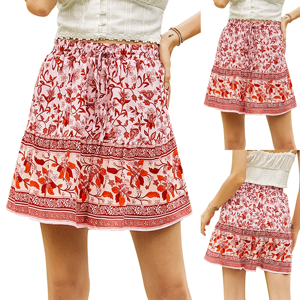 Folds Printed Floral Holiday Casual Skirt Casual Pleated Commute Bohemia Vintage Style Women's Skirt
Folds Printed Floral Holiday Casual Skirt Casual Pleated Commute Bohemia Vintage Style Women's Skirt